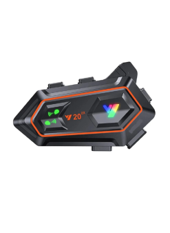 Y20 2x 1000m Telsiz Mesafeli 2 Kişi Bağlantılı Bluetooth Kask Kulaklık Fenerli İntercom