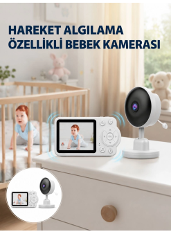 Yakınlaştırma Özellikli Gece Görüşlü Bebek İzleme Kamerası Yeni Nesil