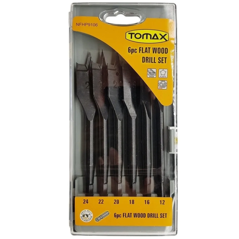 Yaprak Ahşap Matkap Ucu Takımı 12-24 Mm - 6 Parçalı Yaprak Ahşap Matkap Ucu Takımı 12-24 Mm - 6 Parçalı