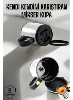 Yazılı Mug Kupa Karıştırıcı Özelliği Ve Paslanmaz Çelik