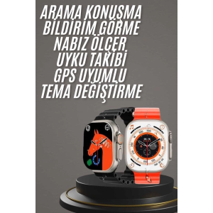 Yeni Model Akıllı Saat Ultra Smart Watch Gümüş Kasa 45mm Titreşim