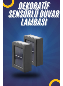Yeni Model Solar Çift Taraflı Duvar Lambası Dekoratif Duvar Lambası