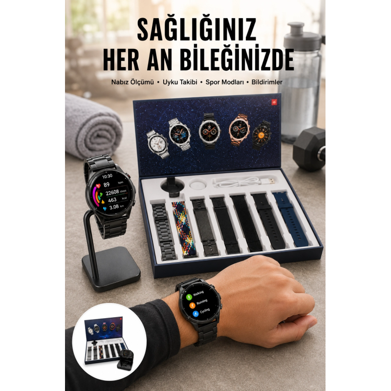 Yeni Nesil Akıllı Saat 2024 Model Uyku Ve Sağlık Takibi Bluetooth Bağlantılı Yeni Nesil Yeni Nesil Akıllı Saat 2024 Model Uyku Ve Sağlık Takibi Bluetooth Bağlantılı Yeni Nesil