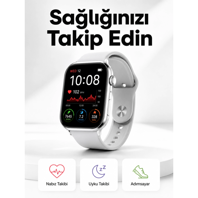 Yeni Nesil Akıllı Saat Adımsayar, Gps, Nabız Ölçer, Uyku Ve Sağlık Takibi (kopya) Yeni Nesil Akıllı Saat Adımsayar, Gps, Nabız Ölçer, Uyku Ve Sağlık Takibi (kopya)
