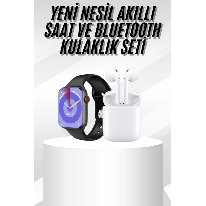 Yeni Nesil Akıllı Saat Ve Kulaklık Seti Gümüş Kasa Zarif Tasarım Çok Fonksiyonlu Yeni Nesil Akıllı Saat Ve Kulaklık Seti Gümüş Kasa Zarif Tasarım Çok Fonksiyonlu