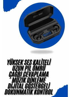 Yeni Nesil Android Ve İos Uyumlu Siyah Profesyonel  Kulaklığı