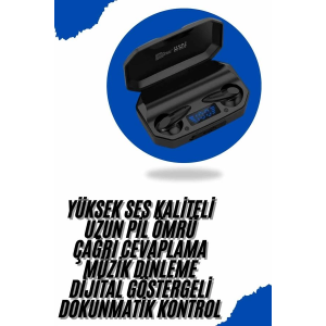 Yeni Nesil Android Ve İos Uyumlu Siyah Profesyonel  Kulaklığı