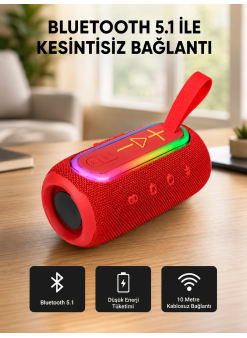Yeni Nesil Bluetooth 5.1 Hoparlör – Güçlü Ses, Hızlı Bağlantı, Uzun Pil Ömrü