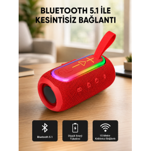 Yeni Nesil Bluetooth 5.1 Hoparlör – Güçlü Ses, Hızlı Bağlantı, Uzun Pil Ömrü