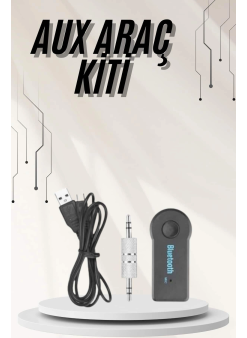 Yeni Nesil Bluetooth Aux Araç Kiti Siyah Tv Tablet Telefon Araç Araba