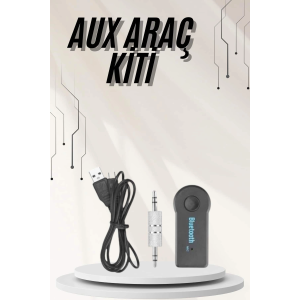 Yeni Nesil Bluetooth Aux Araç Kiti Siyah Tv Tablet Telefon Araç Araba