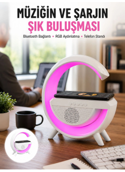 Yeni Nesil Bluetooth Hoparlör Speaker 5.0 Taşınabilir G Şeklinde Powerbankli Yeni Nesil