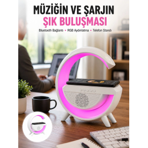 Yeni Nesil Bluetooth Hoparlör Speaker 5.0 Taşınabilir G Şeklinde Powerbankli Yeni Nesil