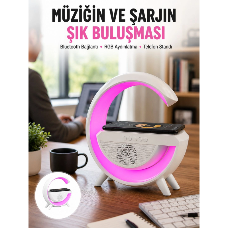 Yeni Nesil Bluetooth Hoparlör Speaker 5.0 Taşınabilir G Şeklinde Powerbankli Yeni Nesil Yeni Nesil Bluetooth Hoparlör Speaker 5.0 Taşınabilir G Şeklinde Powerbankli Yeni Nesil