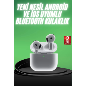 Yeni Nesil Bluetooth Kulaklık Beyaz Çağrı Cevaplayabilen Kablosuz