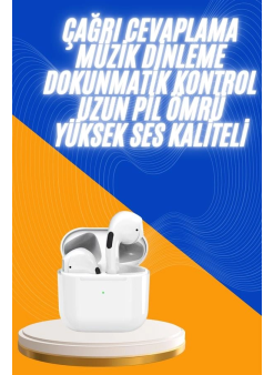 Yeni Nesil Bluetooth Kulaklık Beyaz Çağrı Cevaplayabilen Kablosuz