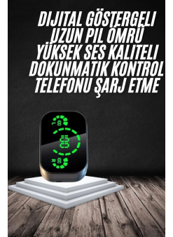 Yeni Nesil Bluetooth Kulaklık Çağrı Cevaplayabilen Dijital Göstergeli Powerbankli