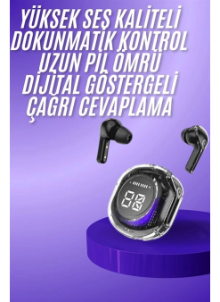 Yeni Nesil Bluetooth Kulaklık Dijital Göstergeli  Dokunmatik 5.3 Kablosuz