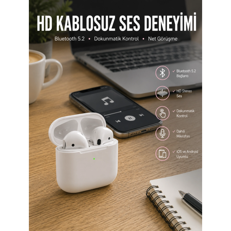 Yeni Nesil Bluetooth Kulaklık Eller Serbest Aramalar Ve Yüksek Kaliteli Ses İçin İdeal Kulaklık Yeni Nesil Bluetooth Kulaklık Eller Serbest Aramalar Ve Yüksek Kaliteli Ses İçin İdeal Kulaklık