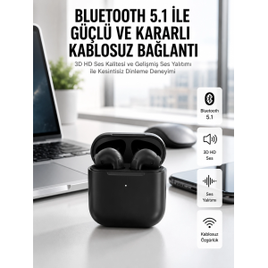 Yeni Nesil Bluetooth Kulaklık İos Android Uyumlu Hd Ses Performansı