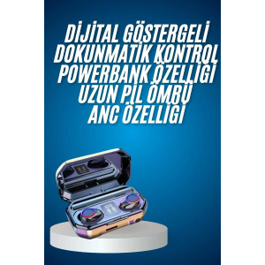 Yeni Nesil Bluetooth Kulaklık Uzun Pil Ömrü El Fenerli Dijital Şarj Göstergeli