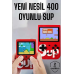 Yeni Nesil Çocuklara Özel Sup 400 Oyunlu Mini El Konsolu Yeni Nesil Çocuklara Özel Sup 400 Oyunlu Mini El Konsolu