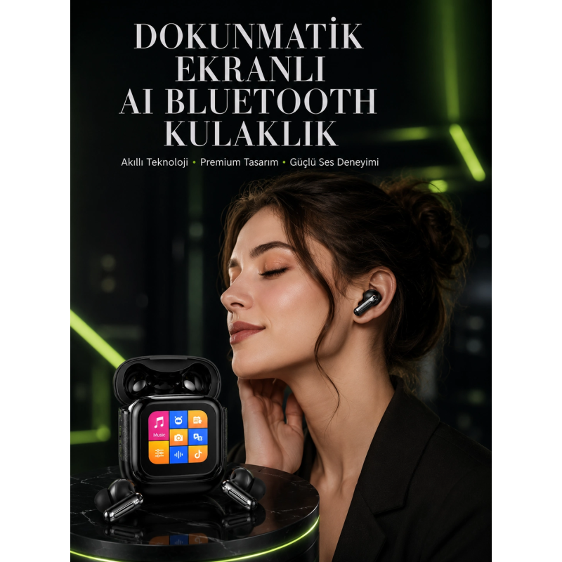 Yeni Nesil Aı Bluetooth Kulaklık Akıllı Dokunmatik Ekranlı Yeni Nesil Aı Bluetooth Kulaklık Akıllı Dokunmatik Ekranlı