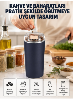 Yeni Nesil Kahve Ve Baharat Öğütücü Paslanmaz Çelik Kahve Değirmeni