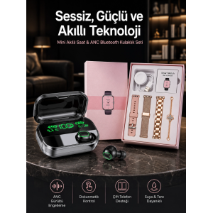 Yeni Nesil Kaliteli Akıllı Saat Ve Kablosuz Bluetooth Kulaklık Yüksek Ses Kaliteli Yeni Nesil