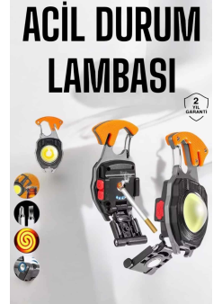 Yeni Nesil Kamp Feneri Çok Fonksiyonlu Fener Anahtarlık Usb Çakmaklı Cam Kırıcı Kemer Kesici Açacak