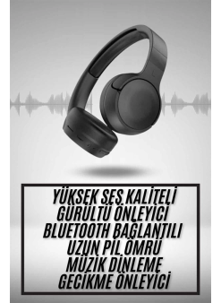 Yeni Nesil Kulak Üstü Bluetooth Kulaklık Type-c Girişli Yüksek Ses Kaliteli
