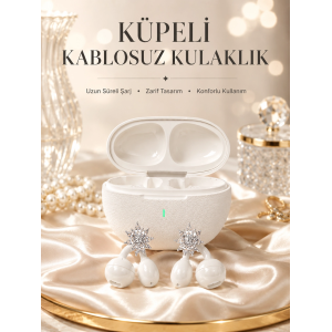 Yeni Nesil Küpeli Kablosuz Kulaklık Güçlü Bataryalı