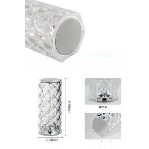 Yeni Nesil Modern Kristal Masa Ve Gece Lambası Dokunmatik Renk Değiştirebilen