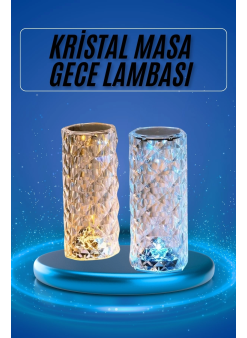 Yeni Nesil Modern Kristal Masa Ve Gece Lambası Dokunmatik Renk Değiştirebilen