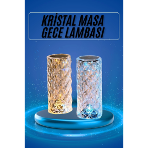 Yeni Nesil Modern Kristal Masa Ve Gece Lambası Dokunmatik Renk Değiştirebilen
