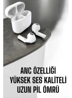 Yeni Nesil Pro Bluetooth Kulaklık Uzun Pil Ömrü Beyaz