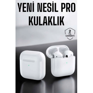Yeni Nesil Pro Bluetooth Kulaklık Uzun Pil Ömrü Beyaz