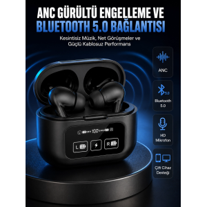 Yeni Nesil Pro Ekranlı Bluetooth Kulaklık 5.0 Bluetooth