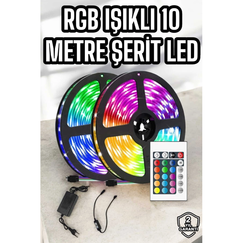 Yeni Nesil Rgb Işıklı 10metre Şerit Led Kumandalı Kullanım Yeni Nesil Rgb Işıklı 10metre Şerit Led Kumandalı Kullanım