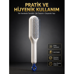 Yeni Nesil Saç Fırçası Saç Derisini Ölü Derilerinden Arındırır Kolay Temizlenen