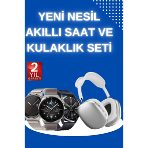 Yeni Nesil Sesli Görüşme Akıllı Saat Ve Powerbank Çoklu Şarj Girişli Bluetooth Kulaklık Nabız Ölçer