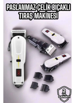Yeni Nesil Tıraş Makinesi Uzun Şarjlı Paslanmaz Çelik Bıçaklı