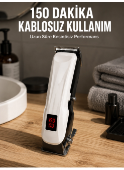 Yeni Nesil Tıraş Makinesi Uzun Şarjlı Paslanmaz Çelik Bıçaklı Yeni Nesil