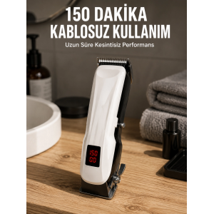 Yeni Nesil Tıraş Makinesi Uzun Şarjlı Paslanmaz Çelik Bıçaklı Yeni Nesil
