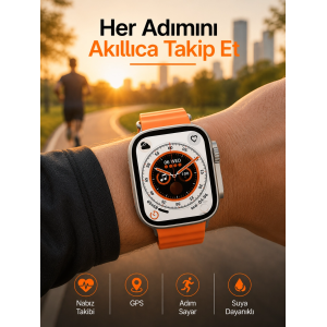 Yeni Nesil Ultra Akıllı Saat Adımsayar Uyku Takibi Nabız Sensörü Yeni Nesil
