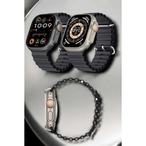 Yeni Nesil Ultra Akıllı Saat Titreşimli, Uyku & Sağlık Takibi, Çift Kordon