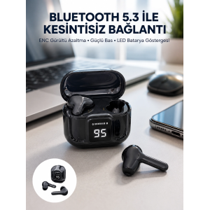 Yeni Nesil Ultrapods Pro Bluetooth Kulaklık Extra Bass Yüksek Mikrofon Kalitesi