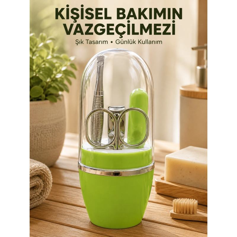 Yeşil Manikür Pedikür Bakım Seti Çok Amaçlı Kişisel Bakım Kiti Yeşil Manikür Pedikür Bakım Seti Çok Amaçlı Kişisel Bakım Kiti