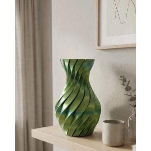 Yeşil Spiral 3d Baskı Vazo Es Modern Ev Ofis Dekoru