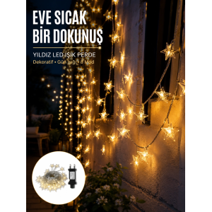 Yıldız Led Işık 5 Metre Dekoratif Aydınlatma Günışığı Yeni Nesil